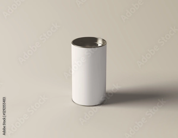 Obraz Blank Cylindrical Can Mockup for Packaging Design