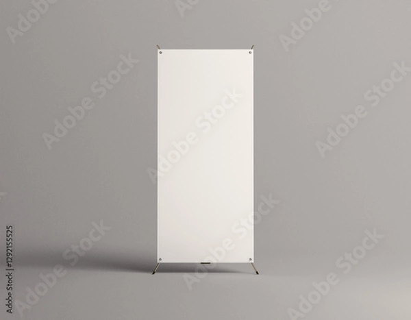 Obraz Blank X-Banner Stand Mockup for Advertising and Branding