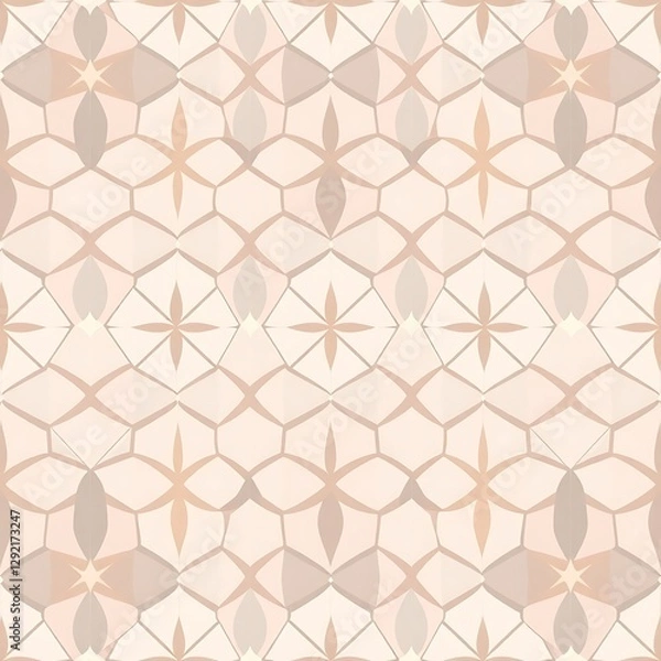 Fototapeta Geometric Harmony: A seamless pattern unfolds with intricate geometric shapes, creating a sense of balance and visual interest. The design is elegant, modern, and versatile.