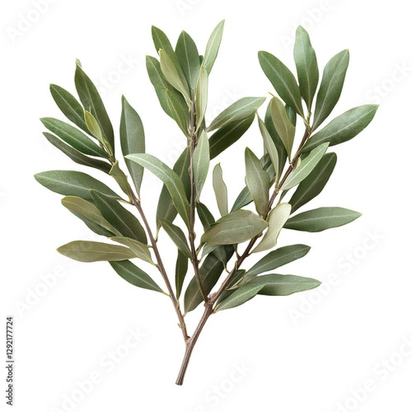 Obraz Olive Tree Branches isolated on transparent png background