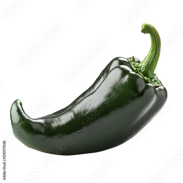 Obraz Poblano Pepper isolated on transparent png background
