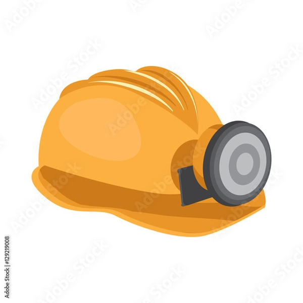 Obraz miner's helmet flat icon