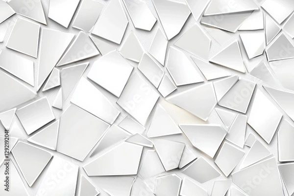 Fototapeta Abstract White Geometric Pattern