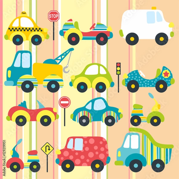 Fototapeta pattern car