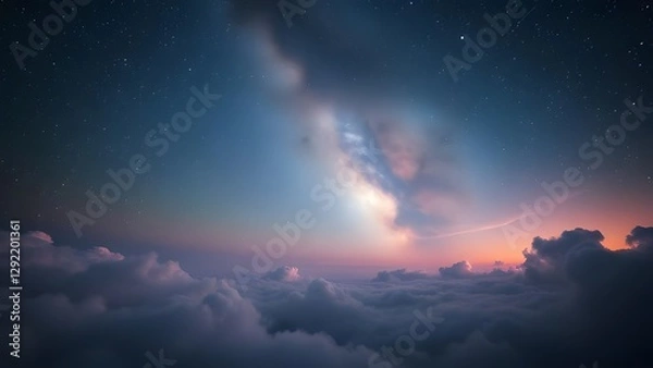 Fototapeta Enchanting Celestial Tapestry A Stellar Display in the Night Sky