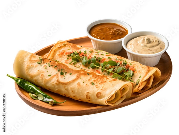 Obraz Masala Dosa isolated on transparent background