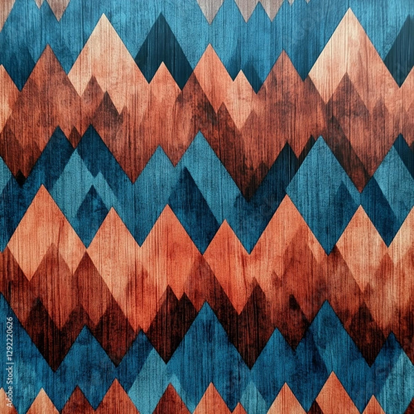 Obraz geometric mountains seamless pattern