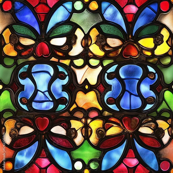 Obraz seamless stained glass window