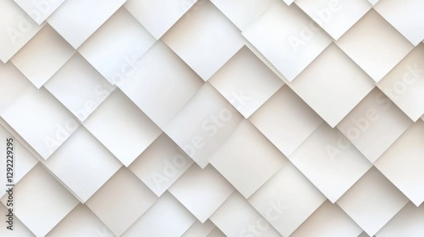 Obraz A textured pattern of overlapping white sheets creates a modern and minimalist background perfect for presentations, websites, or any design project needing a clean aesthetic,