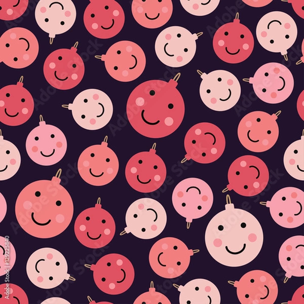 Obraz Seamless pattern with balls for packaging, textile or web