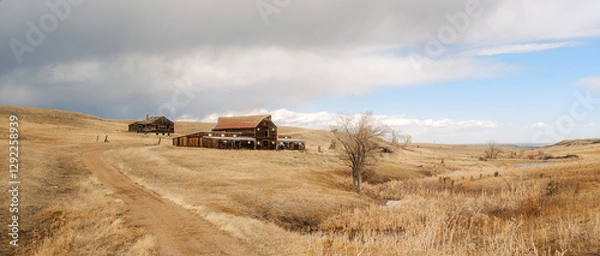 Obraz old abandoned cattle farm