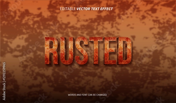 Obraz  rusted editable text effect