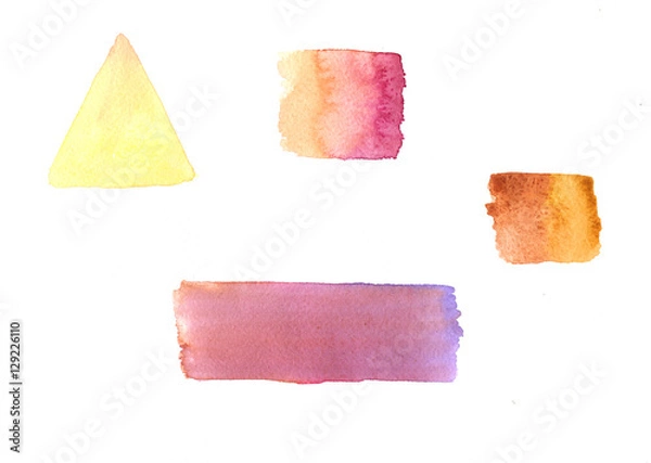 Fototapeta Watercolor pattern of banners