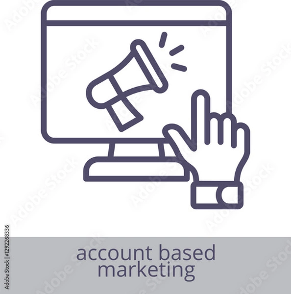 Fototapeta Account Based Marketing Icon Element For Design Graphic