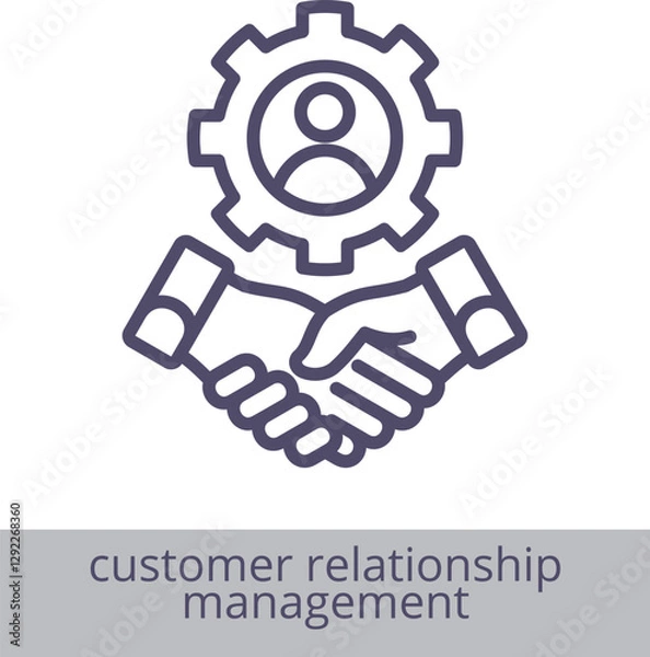 Fototapeta Crm Icon Element For Design Graphic