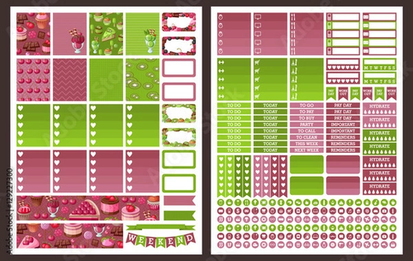 Obraz Planner Stickers. Vector