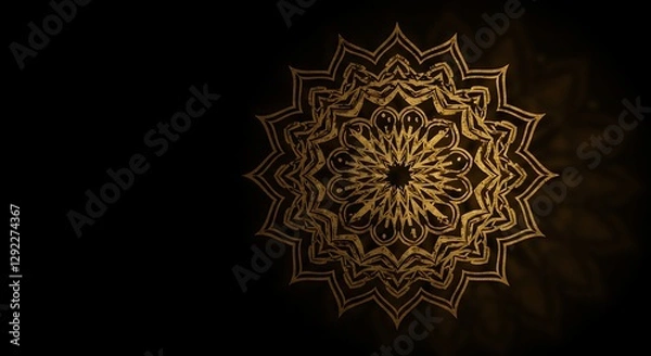 Fototapeta Golden Mandala Design Abstract Background Decorative Art