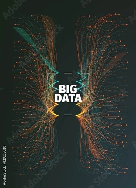 Obraz Abstract big data illustration. Information streams