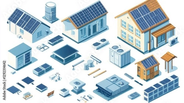 Obraz Solar Energy Home Components