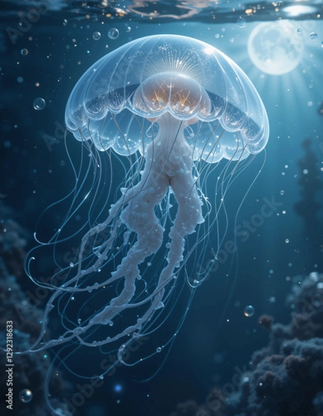 Fototapeta Ethereal Drifters: The Enchanting World of Jellyfish