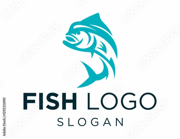 Obraz Logo design about Fish on a white background. created using the CorelDraw application.