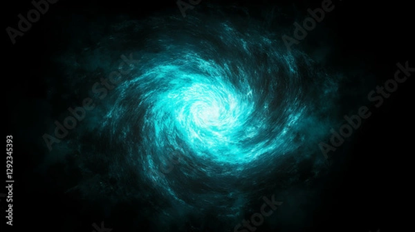 Fototapeta Mint light swirling vortex background for abstract design