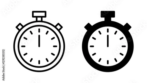 Fototapeta Stopwatch icon vector. Timer sign and symbol. Countdown icon. Period of time