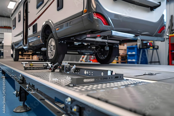 Obraz Detailed Step-By-Step Process of Recreational Vehicle Hitch Installation
