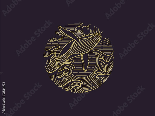 Obraz Logo wieloryba
