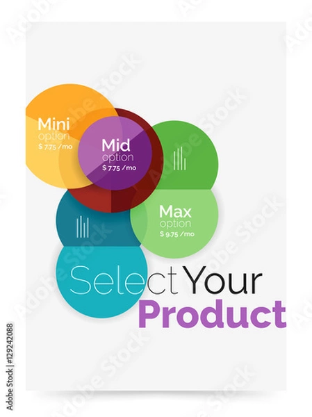 Fototapeta Business flyer circle abstract background