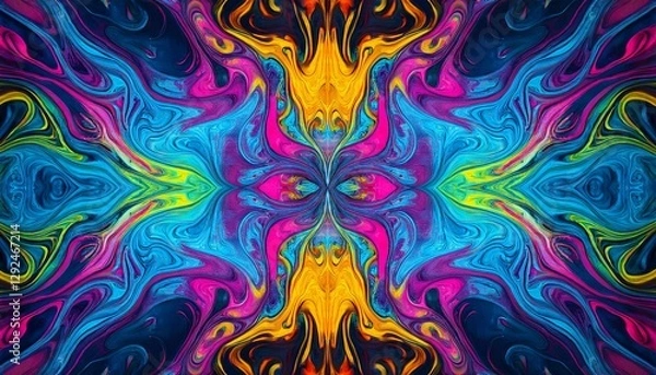 Obraz abstract mirrored colorful background