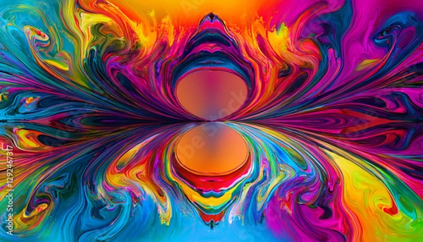 Obraz abstract mirrored colorful background