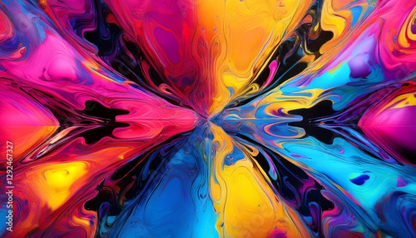 Obraz abstract mirrored colorful background