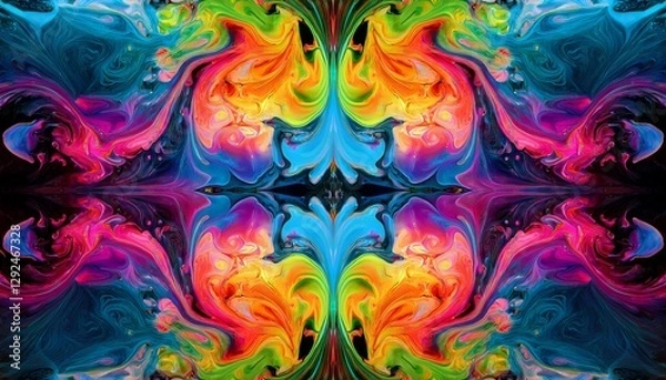 Obraz abstract mirrored colorful background