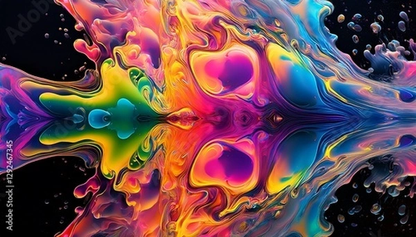 Obraz abstract mirrored colorful background