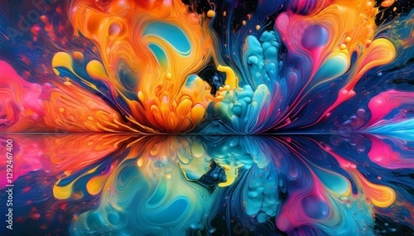 Obraz abstract mirrored colorful background