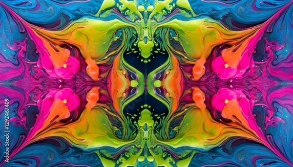 Obraz abstract mirrored colorful background