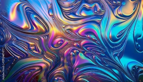Obraz abstract colorful chrome background
