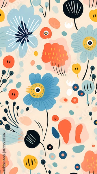 Fototapeta abstract flower and flower pattern graphic poster background