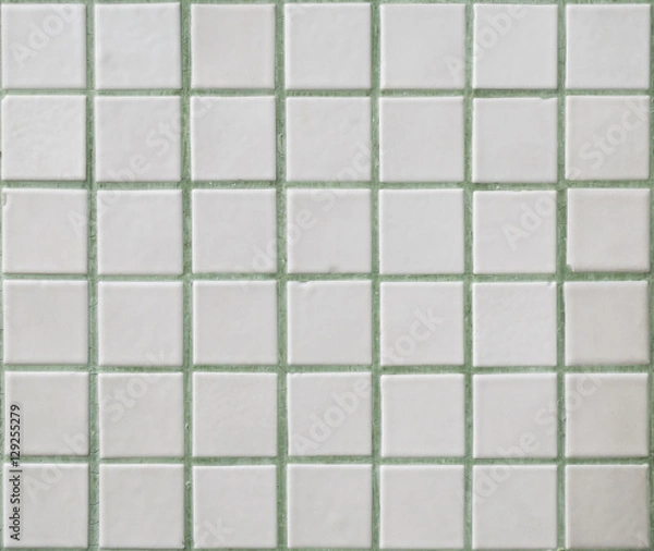 Obraz white tile wall
