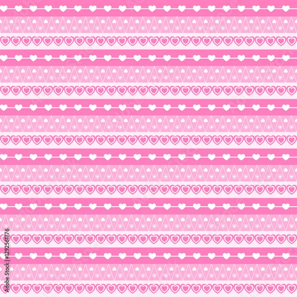 Obraz pink background with hearts