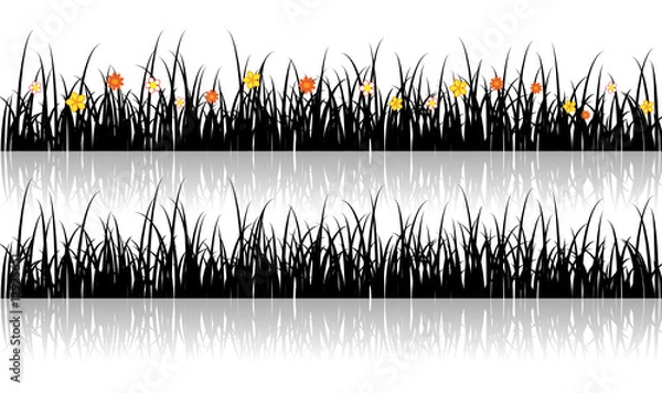 Obraz Vector grass silhouette