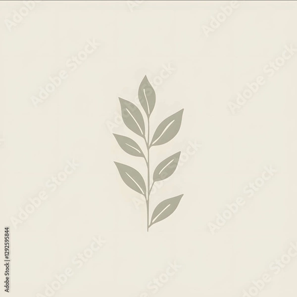 Fototapeta modern minimalist logo for a skincare brand The design should feature clean lines and a subtle elegant symbol that reflects natural beauty and wellness Use soft ea