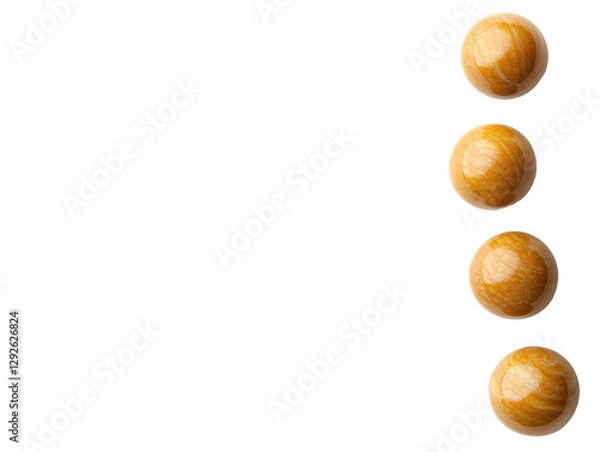 Obraz Delightful Butterscotch Candy Jewelry Showcased on a Crisp White Background