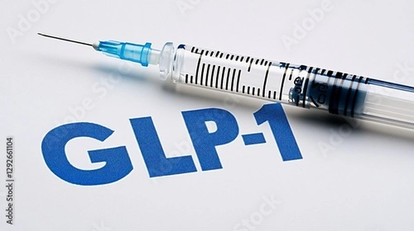 Fototapeta glp-1 injection syringe for diabetes management