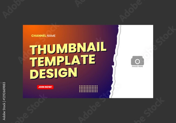 Obraz youtube thumbnail template