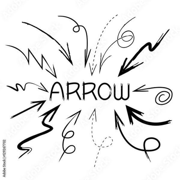 Fototapeta doodle arrows