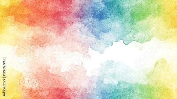 Obraz Vibrant Watercolor Background with Abstract Colorful Patterns