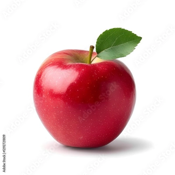Obraz Isolated with white background about red apple