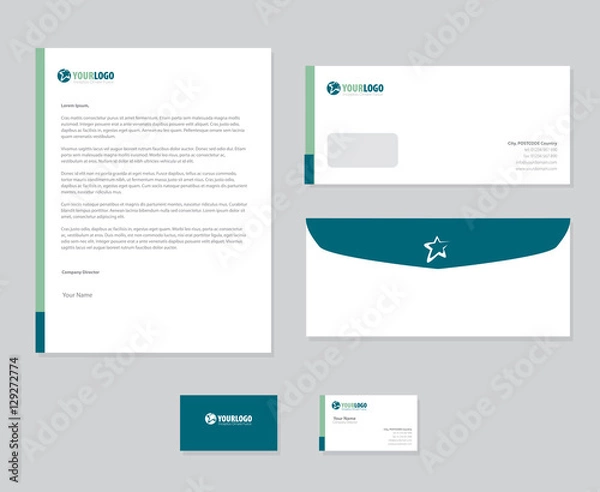 Obraz Corporate stationery template design 